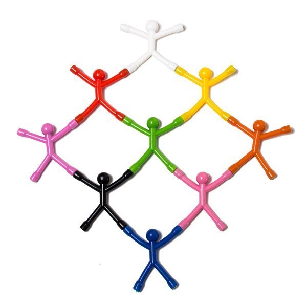 Гъвкав ключодържател Flexman с 4 неодимови магнита квадрат