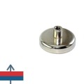 Неодимов магнит тенджера Ø42 мм с вътрешна резба на шийката и с намагнитване