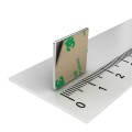 Неодимов магнит блок 15 x 15 x 1 мм със самозалепваща се основа с линия