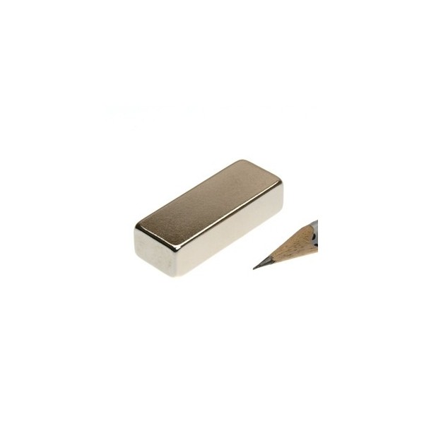 Magnet neodim bloc 40 x 15 x 10 mm cu vârf de creion
