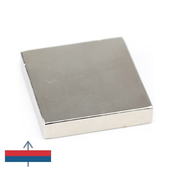 Magnet neodim bloc 50 x 50 x 10 mm cu magnetizare