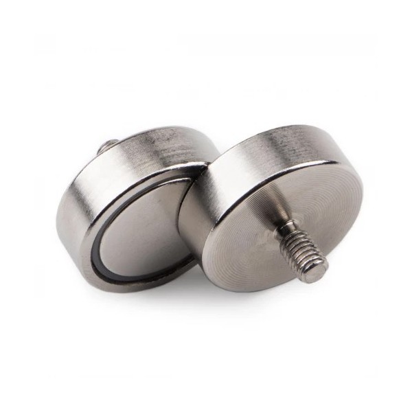 Неодимов магнит гърне D 25 mm с външна резба - 2 броя