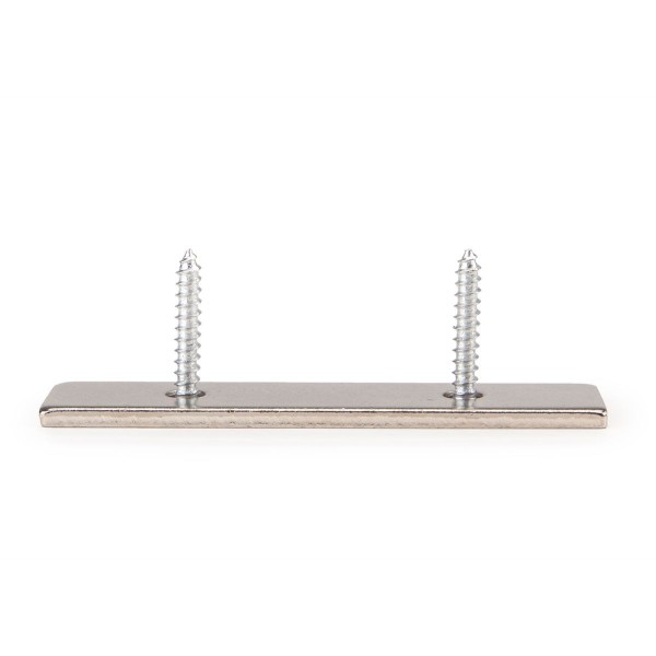 Неодимов магнит блок 80 x 20 x 4 мм с потопени дупки D4,5 / D9,46 мм с винтове