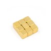 Неодимов магнит куб 10 мм позлатен корица 2