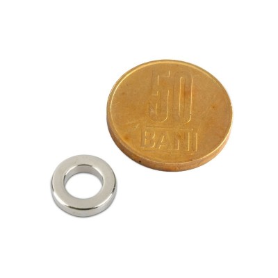 Magnet neodim inel 12 x 6 x 3 mm cu 50 bani