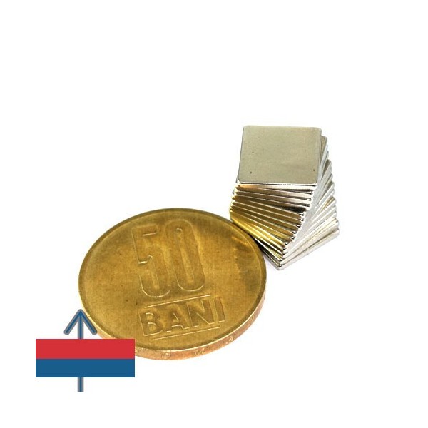Magnet neodim bloc 10 x 10 x 01 mm 5