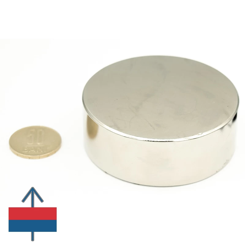 Magnet neodim disc 70 x 25 mm cu 50 bani și magnetizare