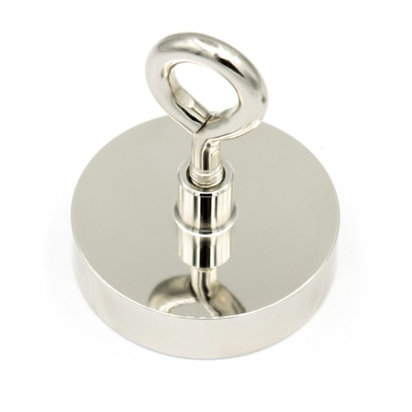 Неодимов магнит тенджера Ø48 мм с пръстеновидна кука