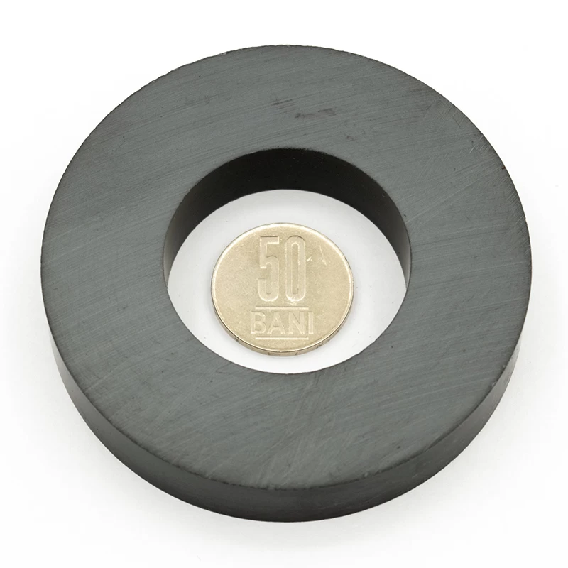 Magnet ferită inel 80 x 40 x 15 mm 50 bani în interior