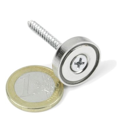 Magnet neodim oală D 20 mm cu surub