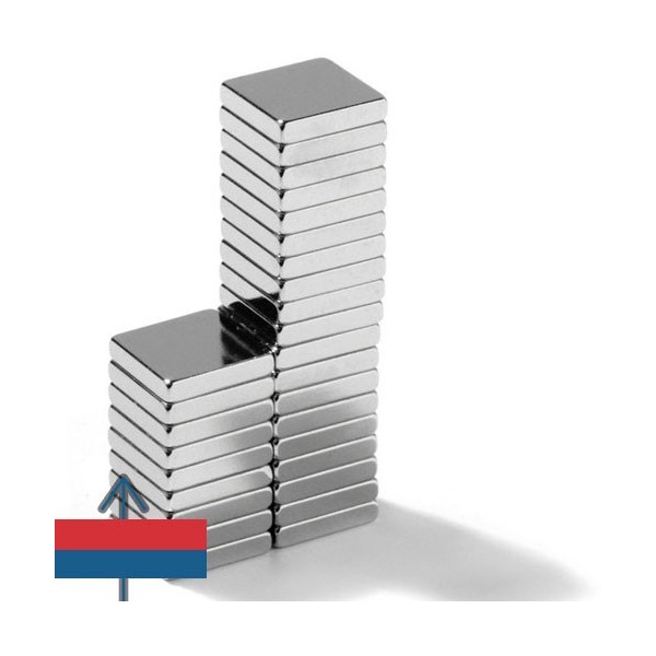 Magnet neodim bloc 10 x 10 x 02 mm 3