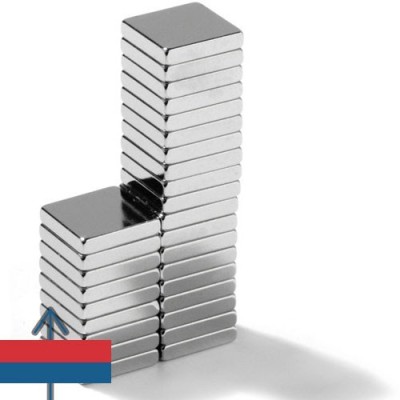 Magnet neodim bloc 10 x 10 x 02 mm 3