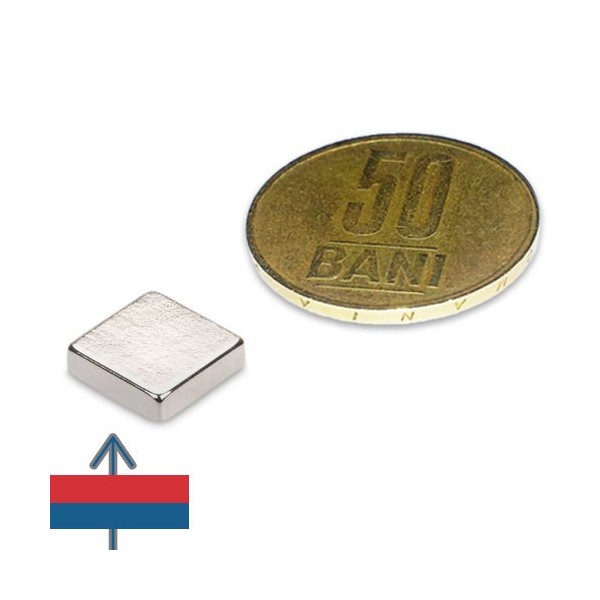 Неодимов магнит блок 10 x 10 x 0.3 мм 2