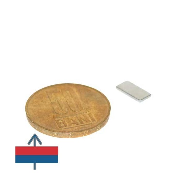 Magnet neodim bloc 10 x 05 x 01 mm 2