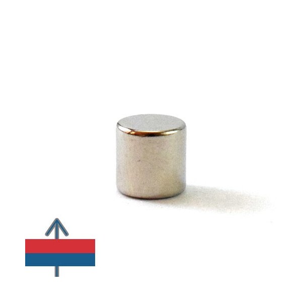 Magnet neodim cilindru / disc 4 x 4 mm cu magnetizare