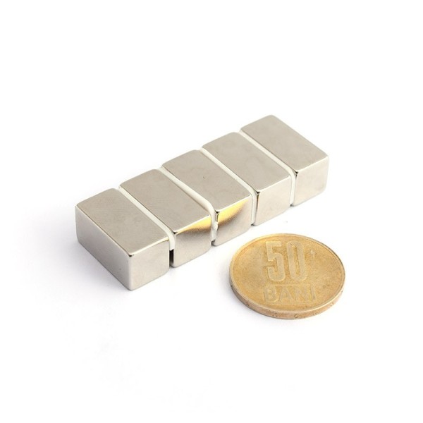 Неодимов магнит блок 20 x 10 x 10 мм комплект