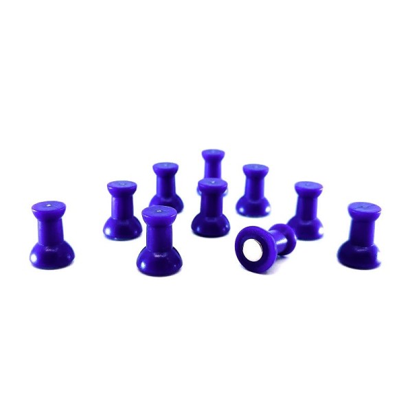 Неодимов магнитна плочка диаметър 10,8 x 14,5 мм, магнитен пин за дъска, червен