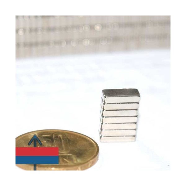 Неодимов магнит блок 10 x 5 x 0.2 мм 6
