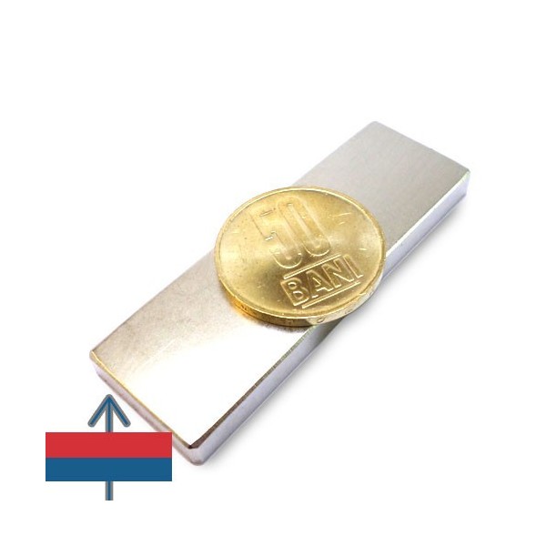 Неодимов магнит блок 60 x 20 x 05 мм 2