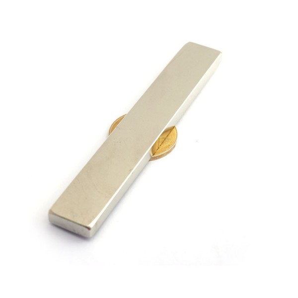 Magnet neodim bloc 100 x 15 x 5 mm - N45 peste moneda