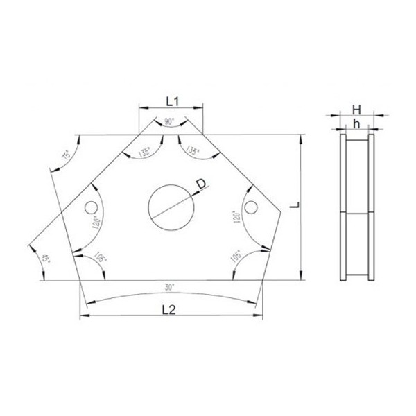 Dispozitiv magnetic fixare piese sudură 91 x 17 x 12 mm - tip B - schema