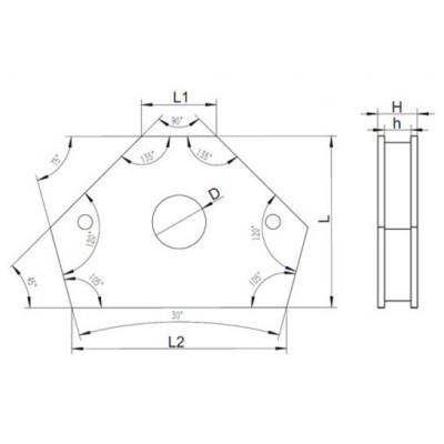 Dispozitiv magnetic fixare piese sudură 91 x 17 x 12 mm - tip B - schema
