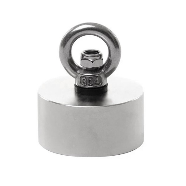 Неодимов магнит за риболов 360° Ø80 х В50 мм - сила 640/160 кг