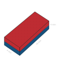 Неодимов магнит блок 15 x 4 x 4 мм схема