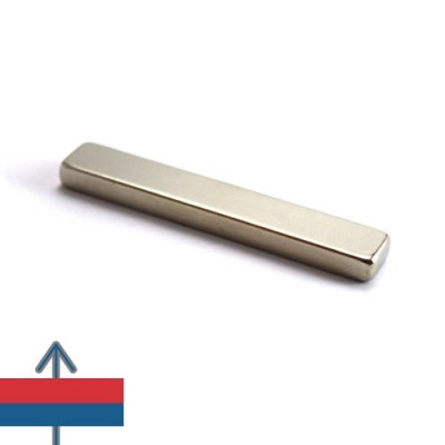 Magnet neodim bloc 60 x 10 x 05 mm cu magnetizare