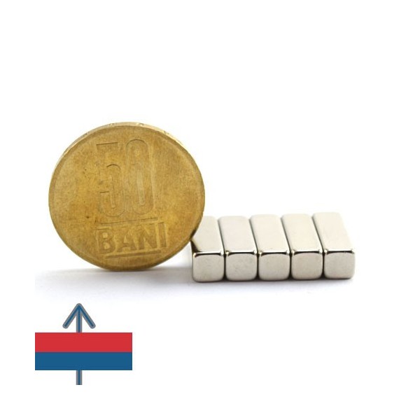 Неодимов магнит блок 15 x 5 x 5 мм 3