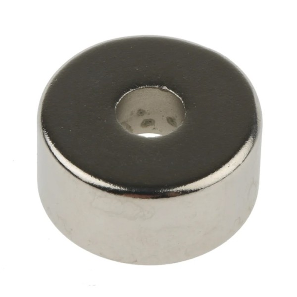 Неодимов пръстен магнит 22 x 6,5 x 10 mm с фаска N52 - задна страна