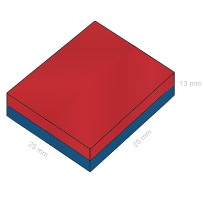 Magnet neodim bloc 25 x 25 x 13 mm C
