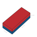 Неодимов магнит блок 30 x 10 x 5 мм - размери