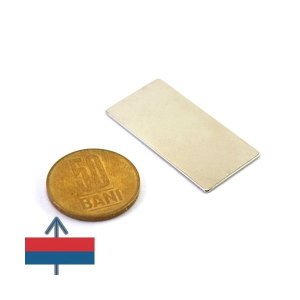 Magnet neodim bloc 40 x 20 x 1 mm 1