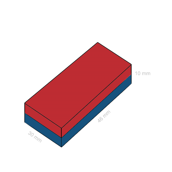 Magnet neodim bloc 46 x 30 x 10 mm C
