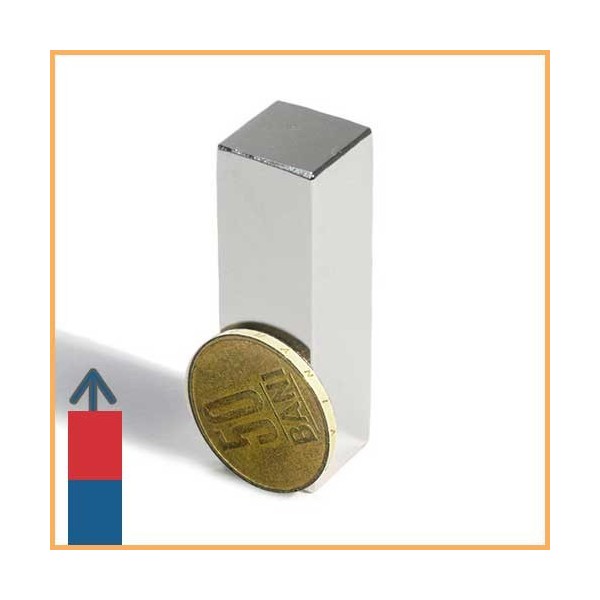 Неодимов магнит блок 50 x 15 x 15 мм вертикален