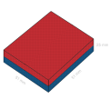 Неодимов магнит блок 50 x 50 x 25 мм размери