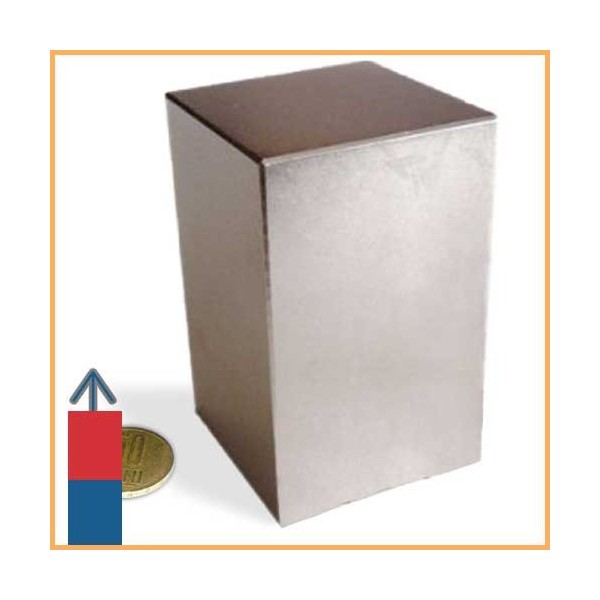 Неодимов магнит блок 50 x 50 x 80 мм 3