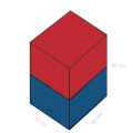 Неодимов магнит блок 50 x 50 x 80 мм C