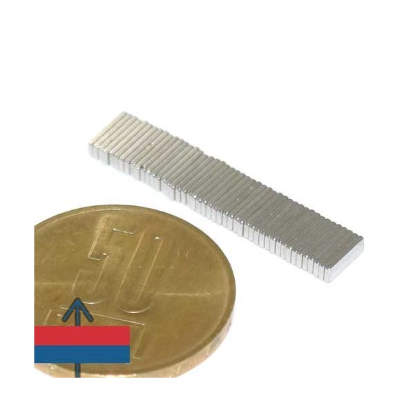 Неодимов магнит блок 6 x 2 x 1 мм 3