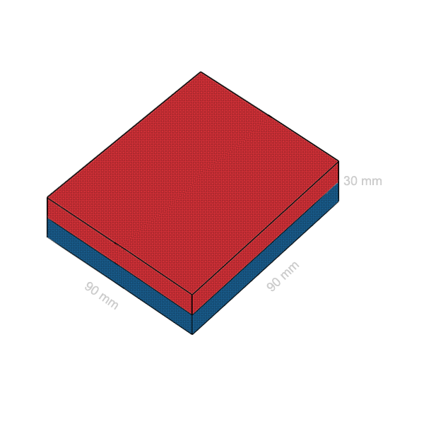 Magnet neodim bloc 90 x 90 x 30 mm 3