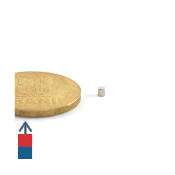 Неодимов магнит цилиндър 2 x 2 мм 8