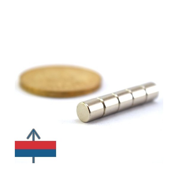 Неодимов магнит цилиндър 5 x 5 мм 5