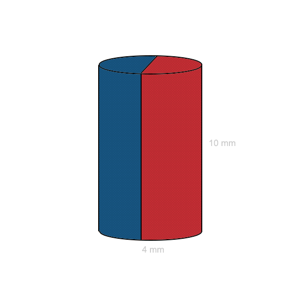 Неодимов магнит цилиндър 4 x 10 мм C