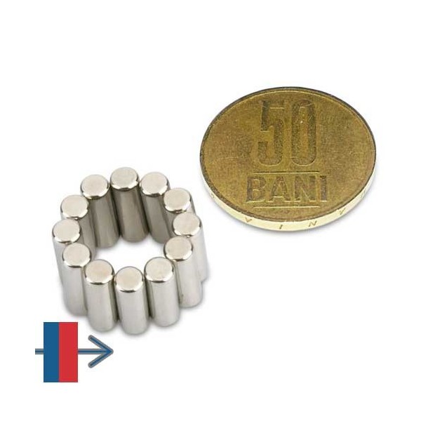 Неодимов магнит цилиндър 4 x 12 мм 5