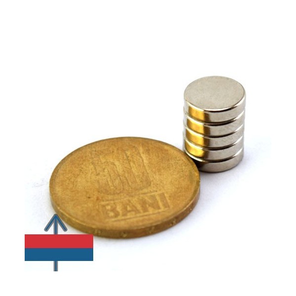 Неодимов магнит диск 10 x 6 мм