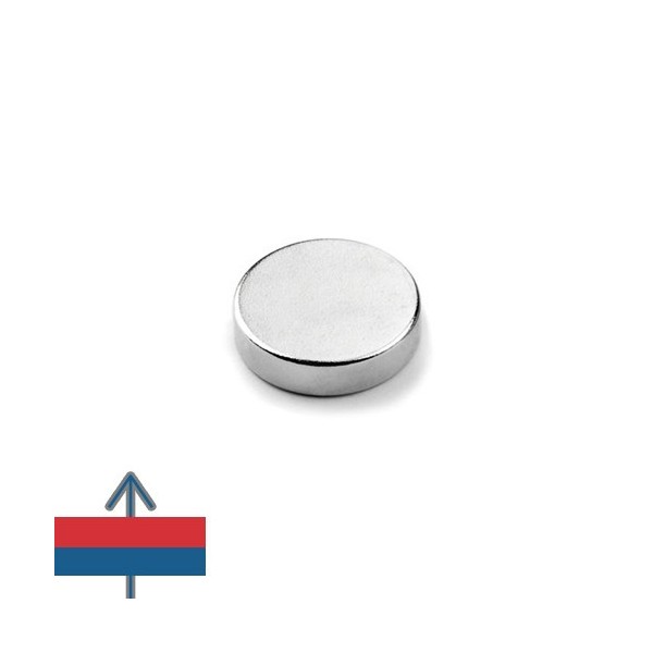 Неодимов магнит диск 12 x 0.4 мм с магнитизация